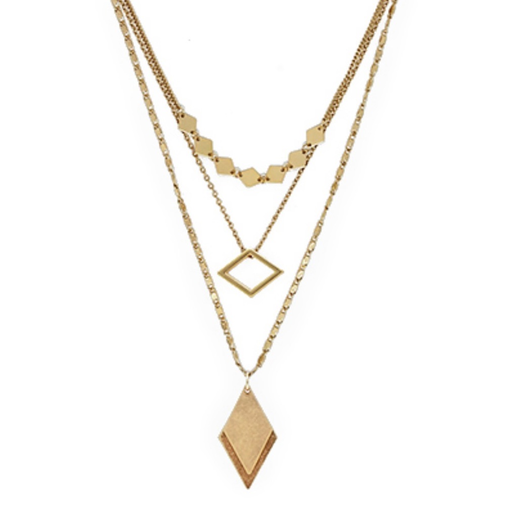 Gold Diamond Layered Necklace